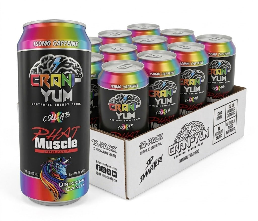 Yum！ Crani-Yum Energy Drinks (12/16oz cans) – PhatMuscleProject