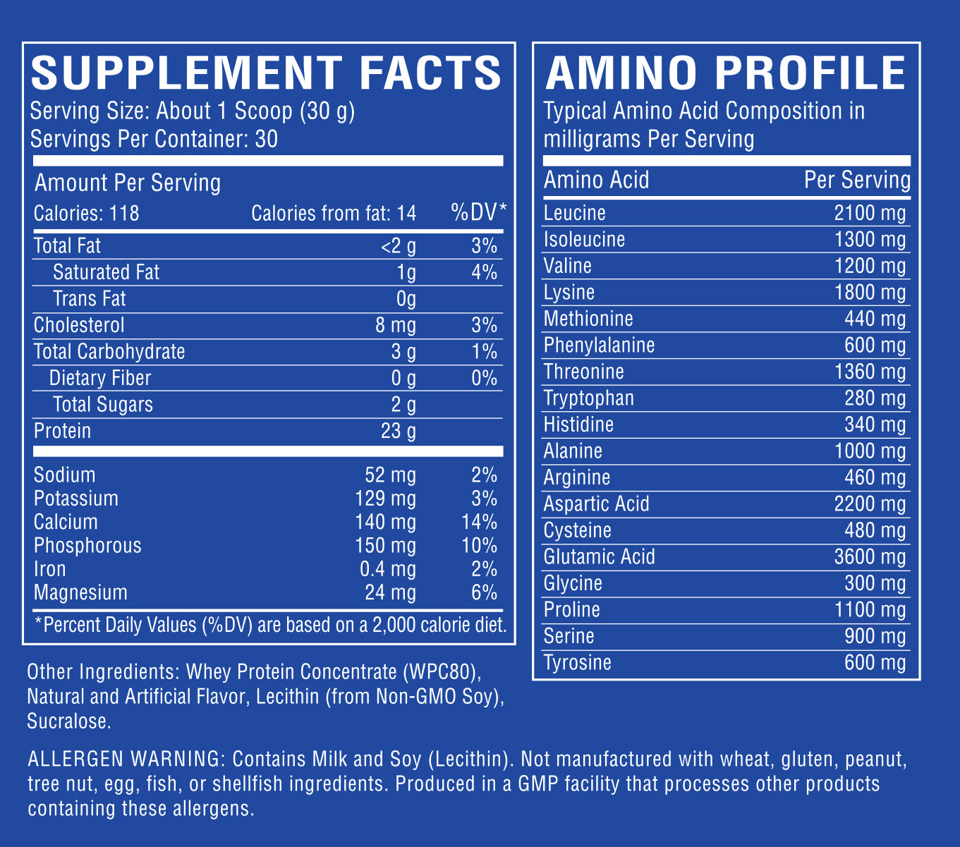 NEW! Premium Whey Concentrate 80