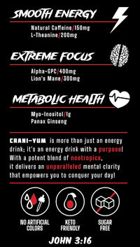 Crani-Yum Energy Drinks (12/16oz cans)