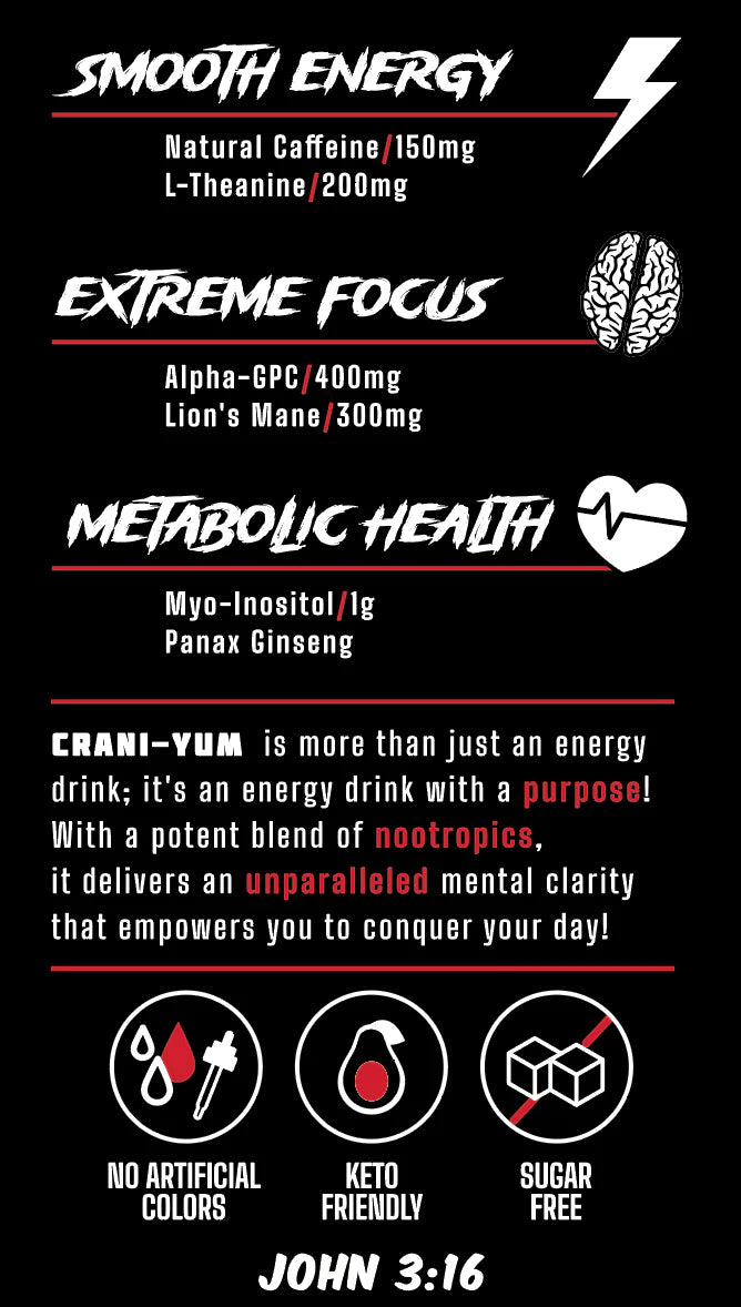 Crani-Yum Energy Drinks (12/16oz cans)