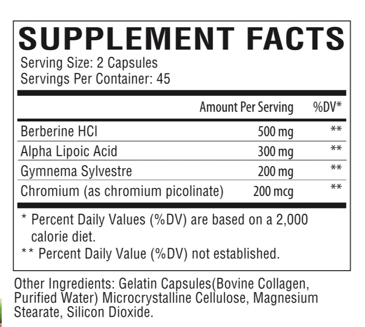 Premium GDA (Glucose Disposal Agent)(**Now 90 Capsules**)