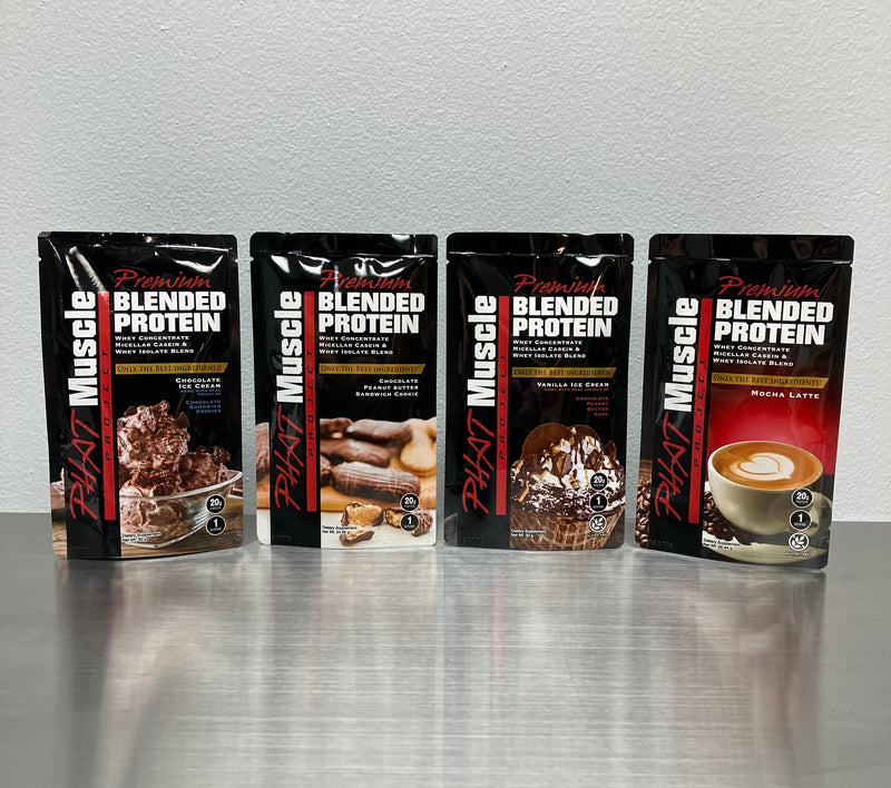 Premium Blended Protein Samples (Pack of 4) – PhatMuscleProject