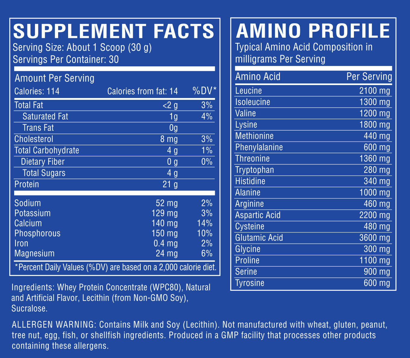 NEW! Premium Whey Concentrate 80