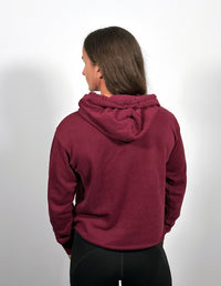Women's Sueded Raw Edge Crop Hoodie Sweatshirt- **PRE-ORDER ONLY**