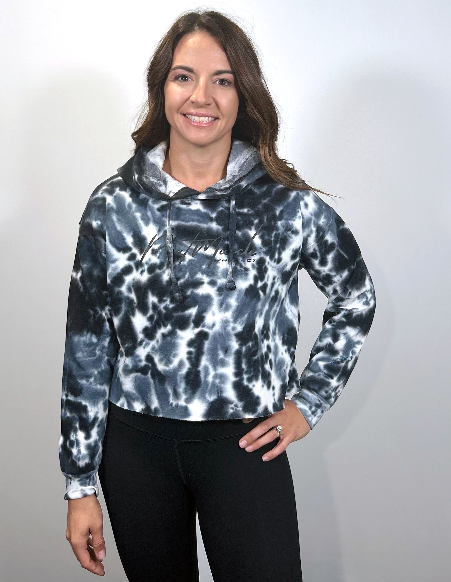 Women's Tie-Dyed Cropped Hooded Sweatshirt - **PRE-ORDER ONLY**