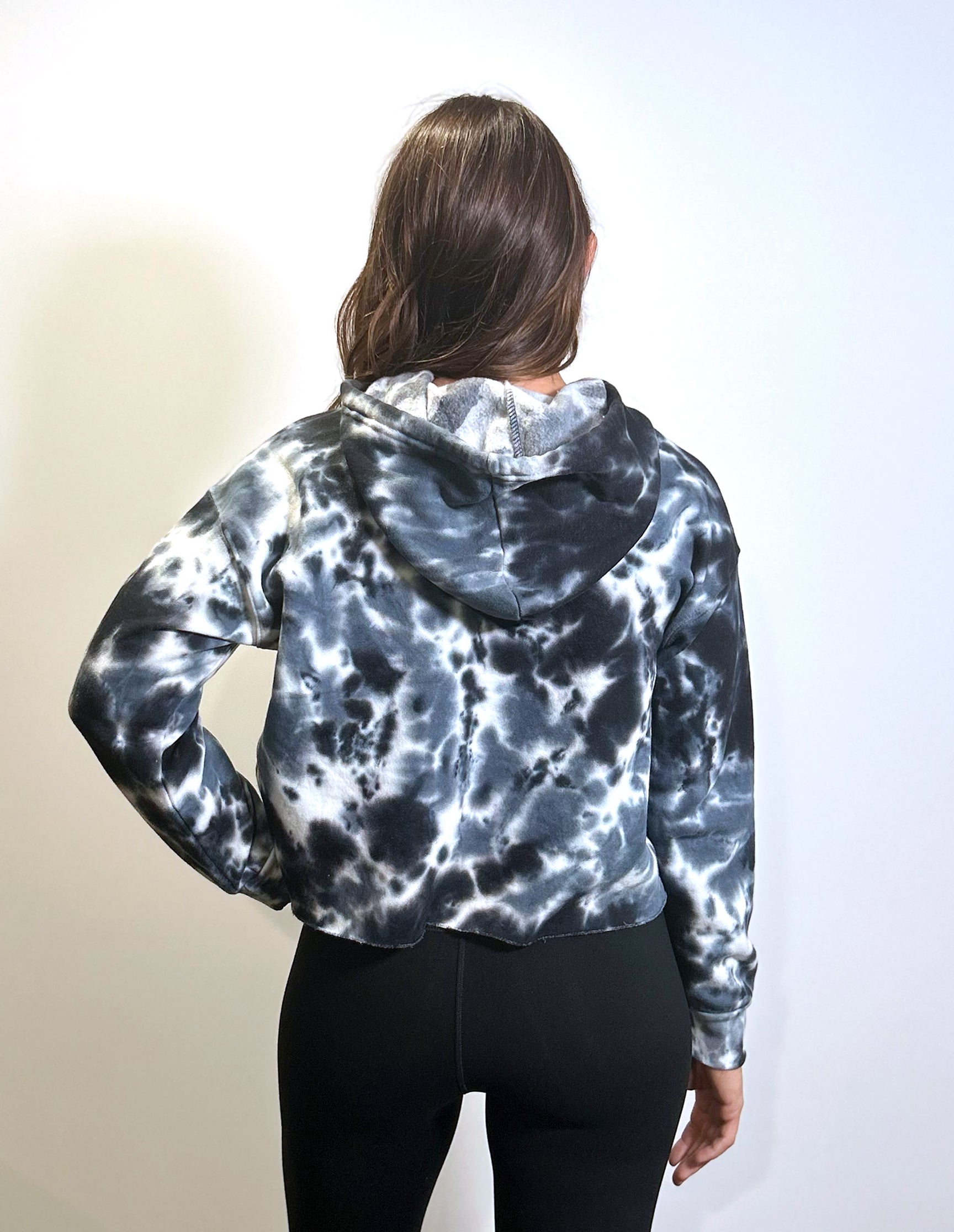 Women's Tie-Dyed Cropped Hooded Sweatshirt - **PRE-ORDER ONLY**
